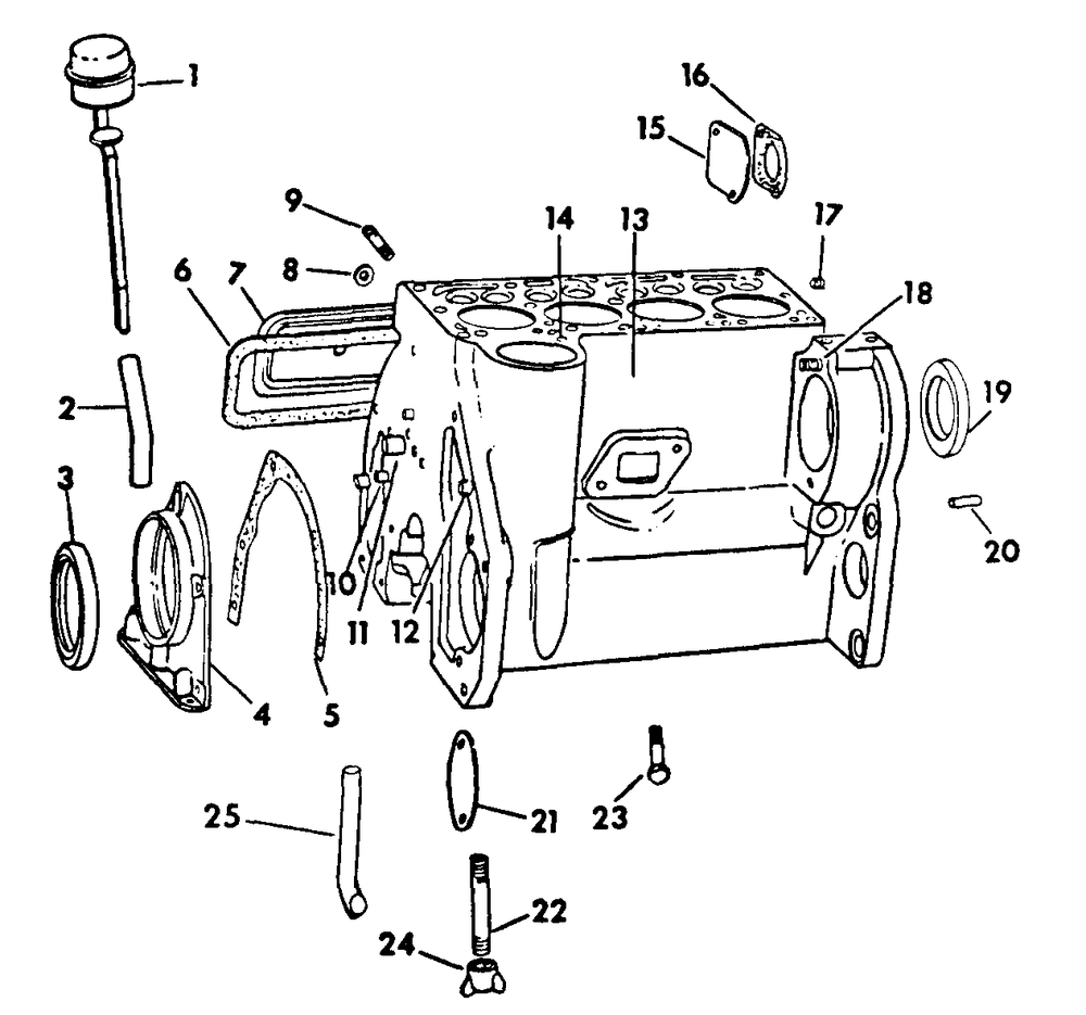 Crankcase And Related Parts Diagram and Parts List for CUB185  Cub Cadet Lawn Tractor